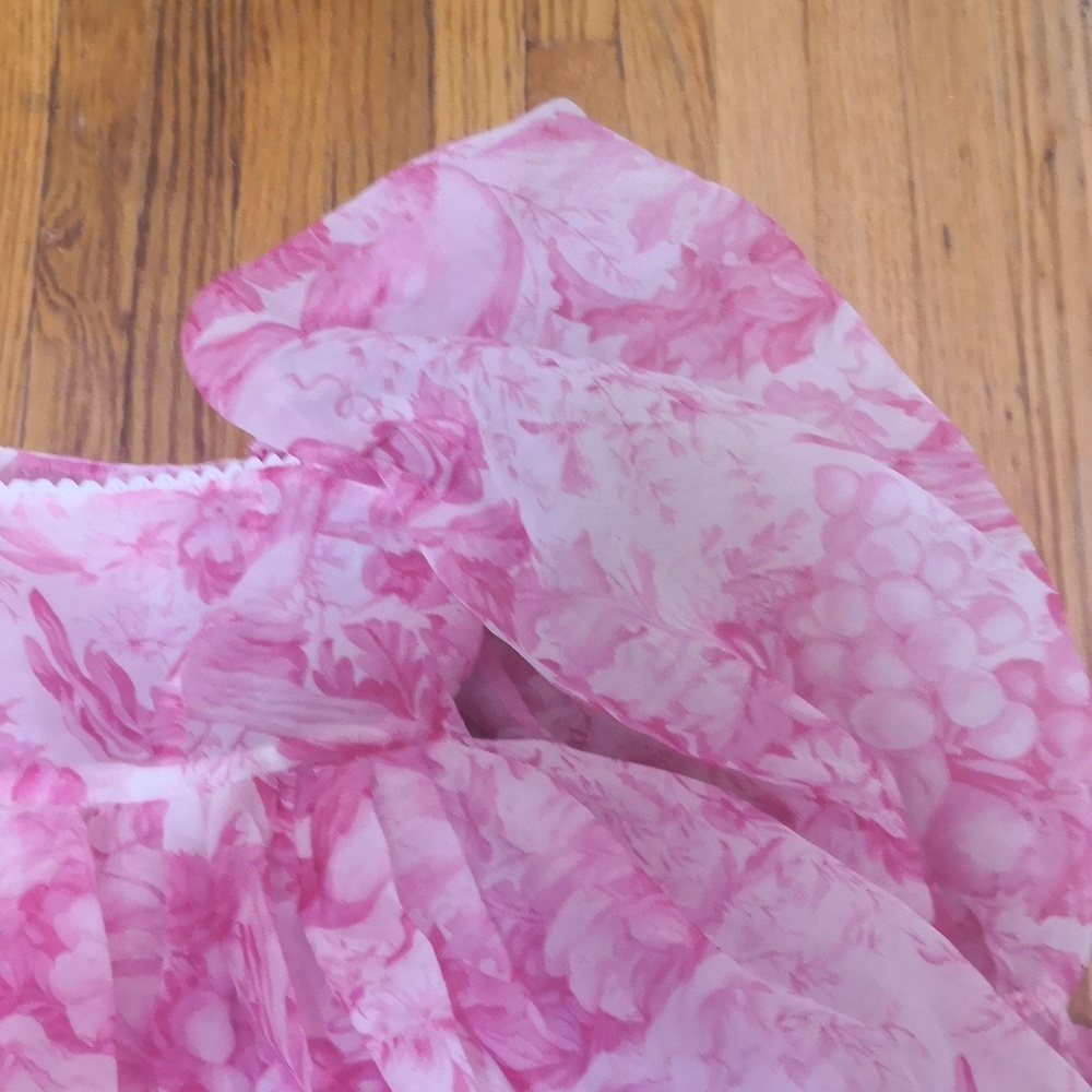 Selkie Pink Floral Puff Sleeve Mini Dress - Picture 5 of 7